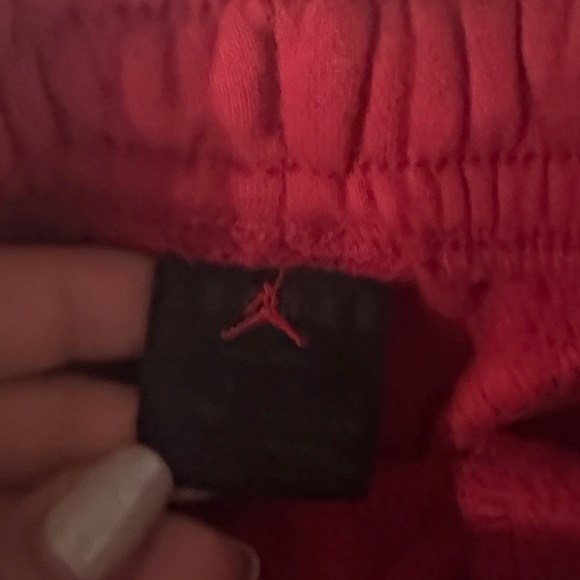 Jordan Kids Red Sweatpants with Logo - Picture 4 of 6